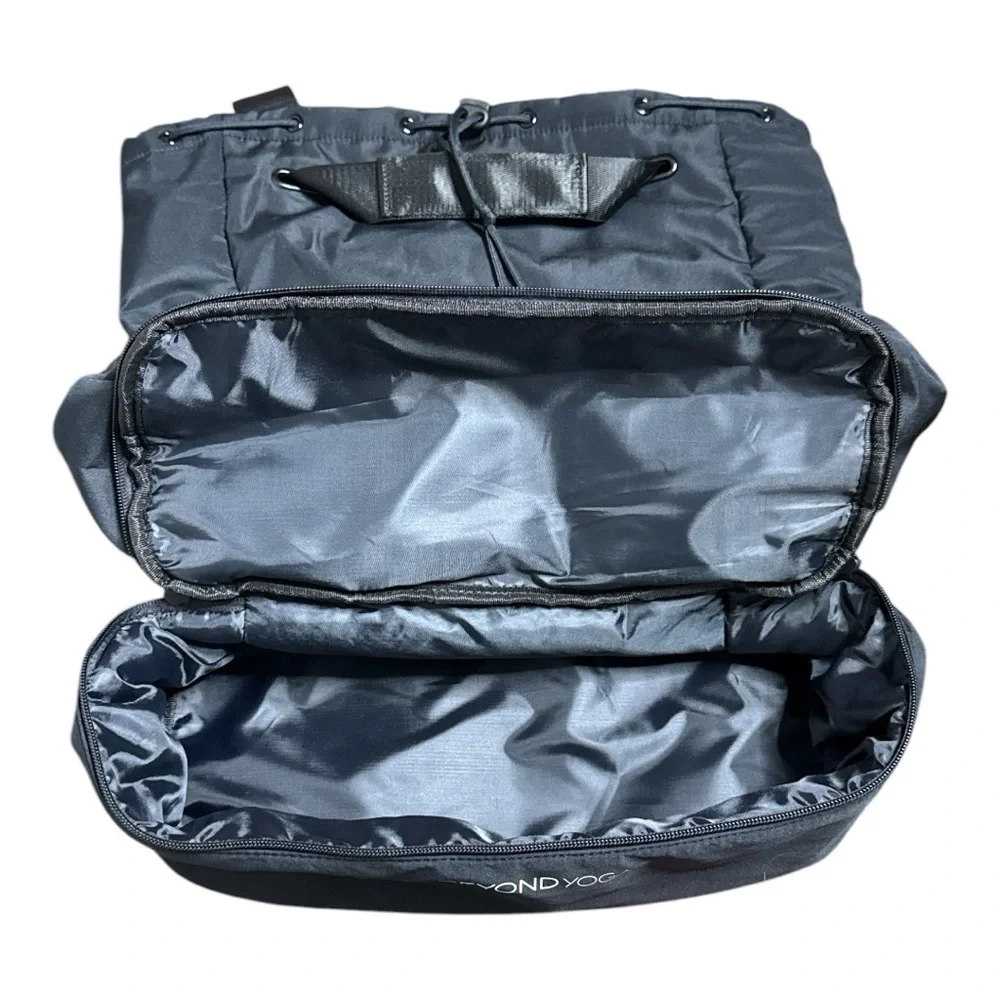 BEYOND YOGA BLACK CONVERTIBLE GYM BAG DRAWSTRING TRAVEL BACKPACK
